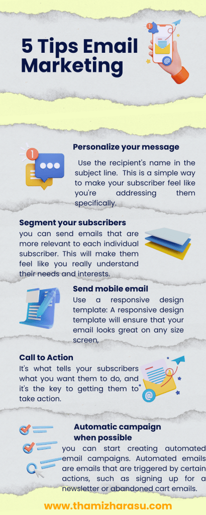 Email Marketing tips Infographic
