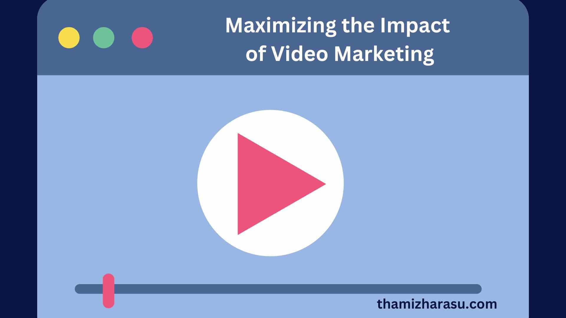Maximizing the impact of video marketing