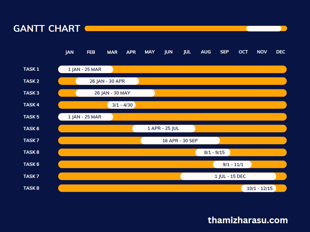Professional Gantt chart project management